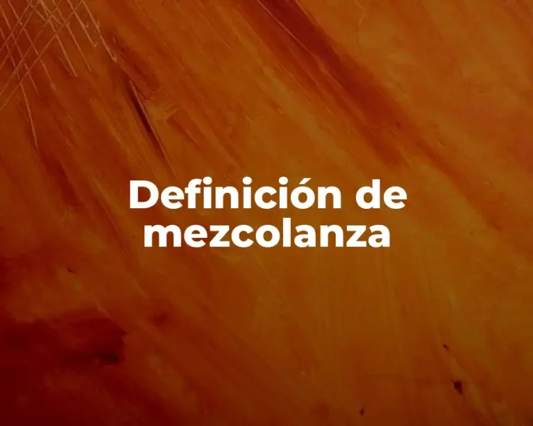 Definición de mezcolanza