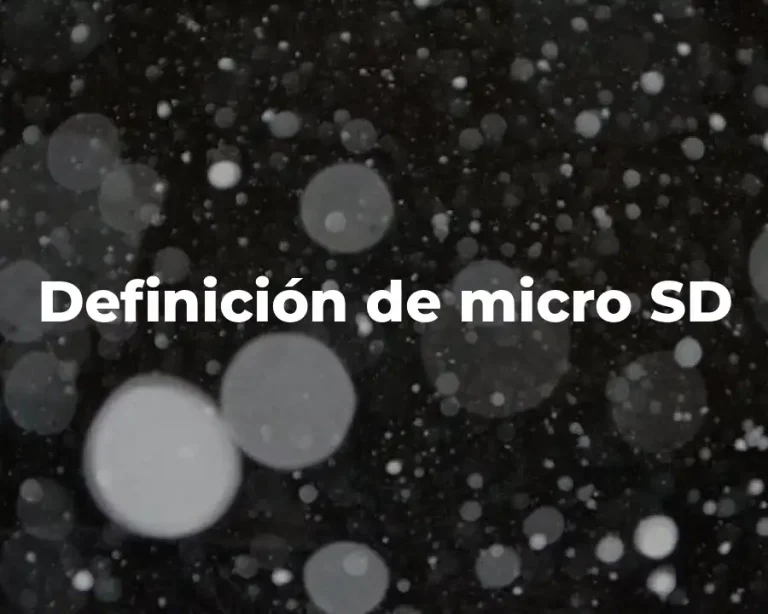 Definición de micro SD