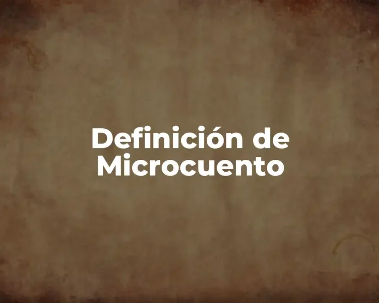 Definición de Microcuento