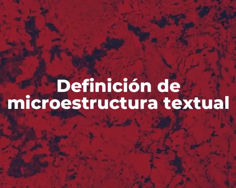 Definición de microestructura textual