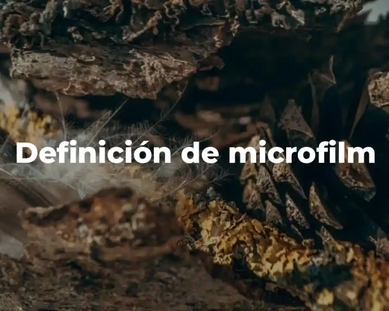 Definición de microfilm
