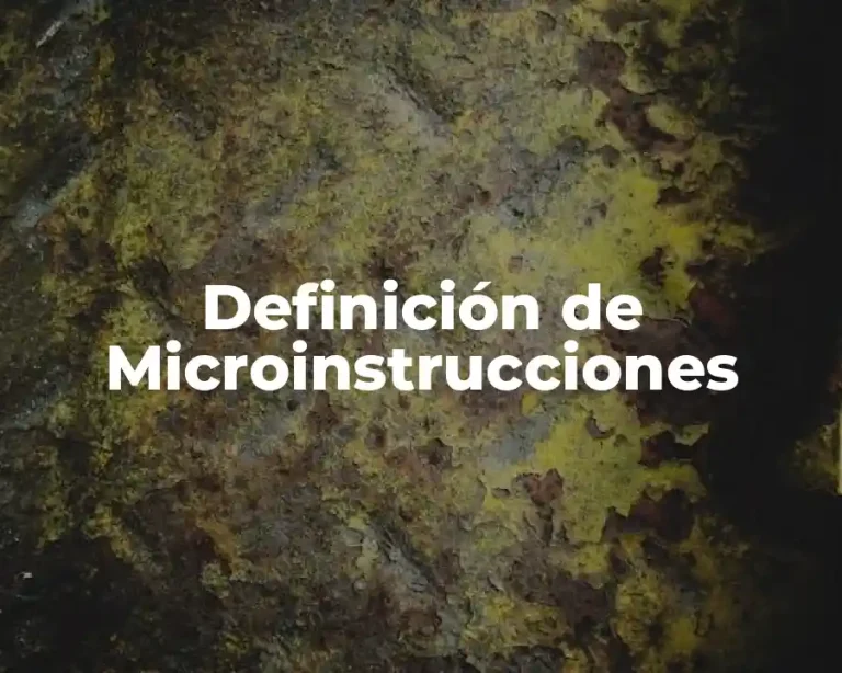 Definición de Microinstrucciones