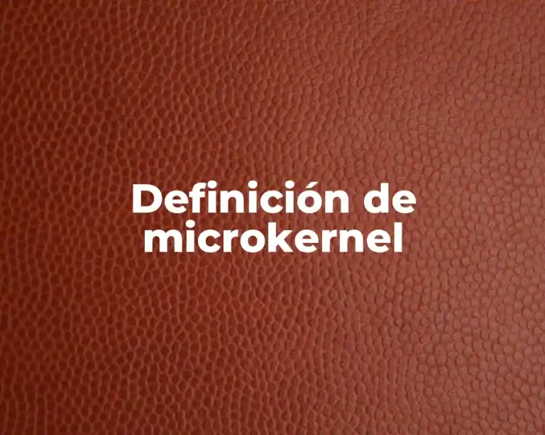 Definición de microkernel