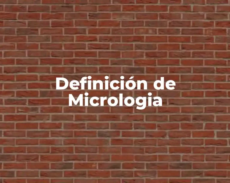 Definición de Micrologia