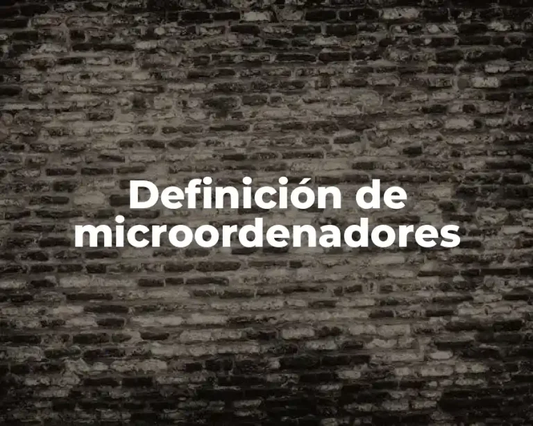Definición de microordenadores