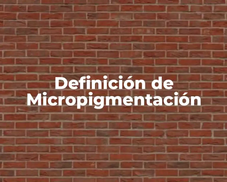 Definición de Micropigmentación