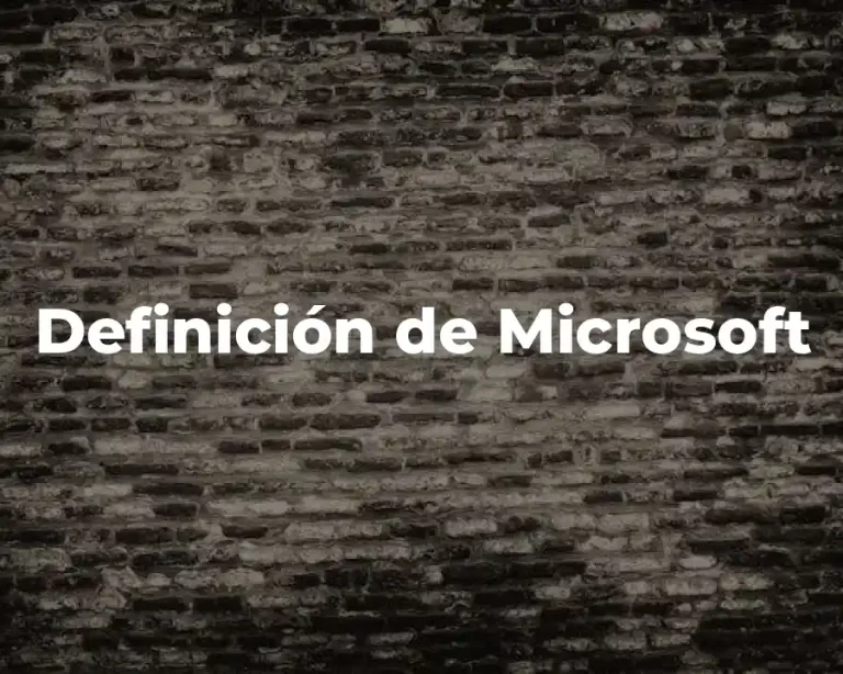 Definición de Microsoft