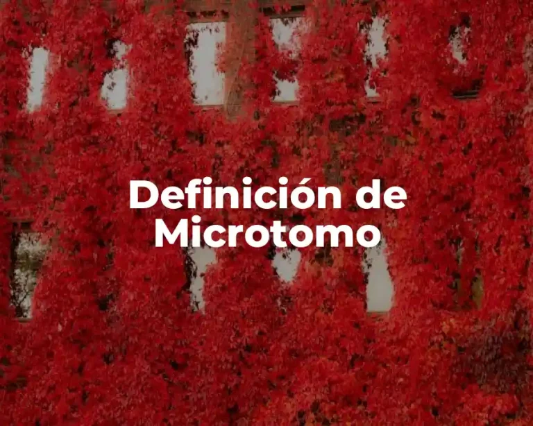Definición de Microtomo