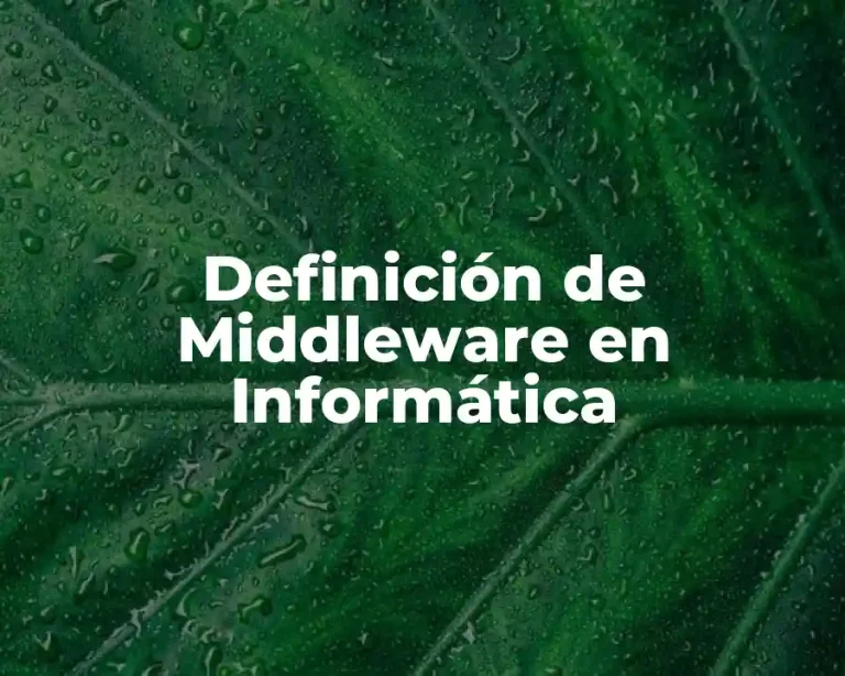 Definición de Middleware en Informática