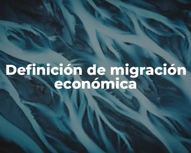 Definición de migración económica