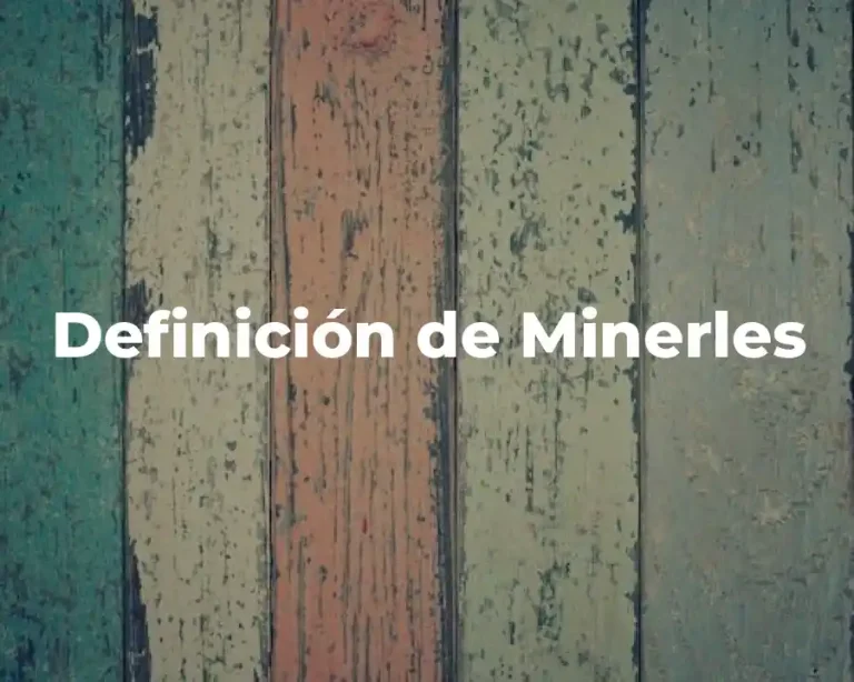 Definición de Minerles