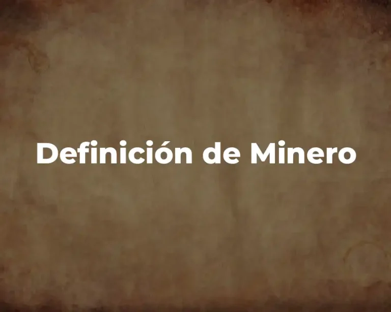 Definición de Minero