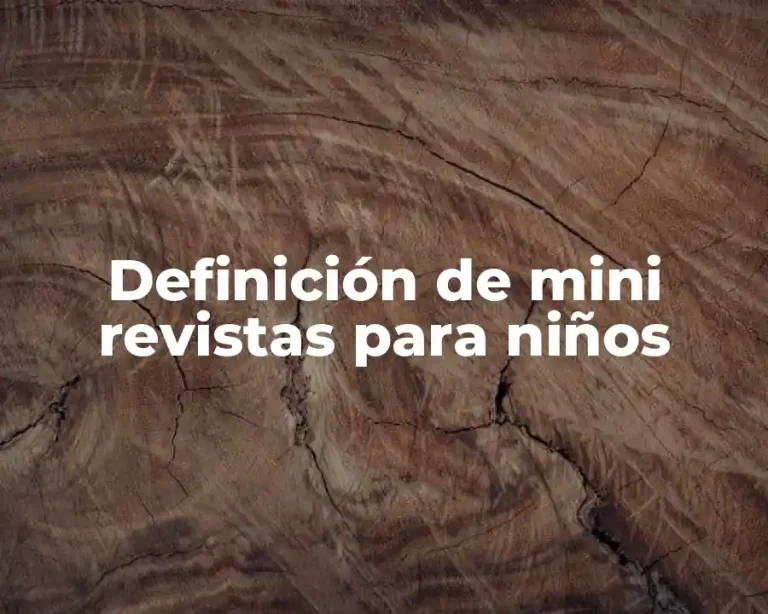 Definición de mini revistas para niños