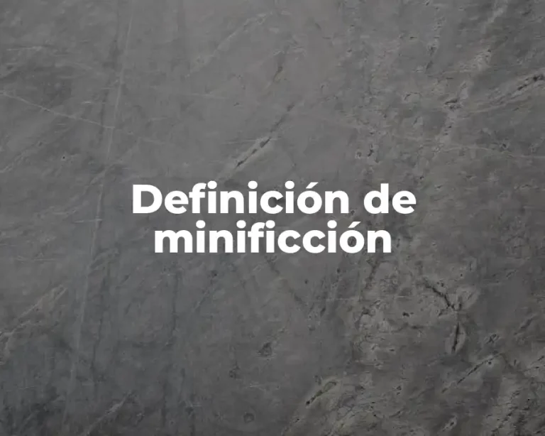 Definición de minificción