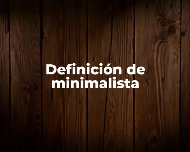 Definición de minimalista