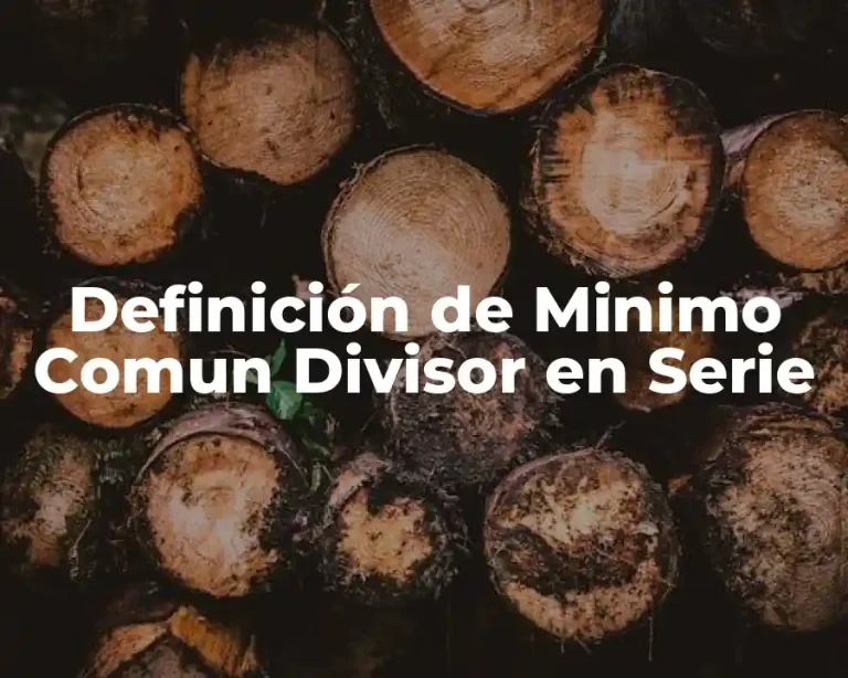 Definición de Minimo Comun Divisor en Serie