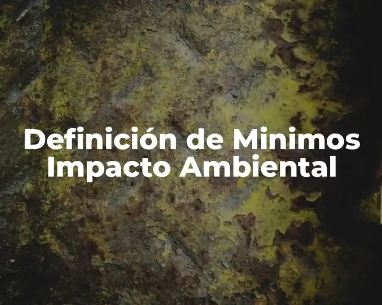 Definición de Minimos Impacto Ambiental