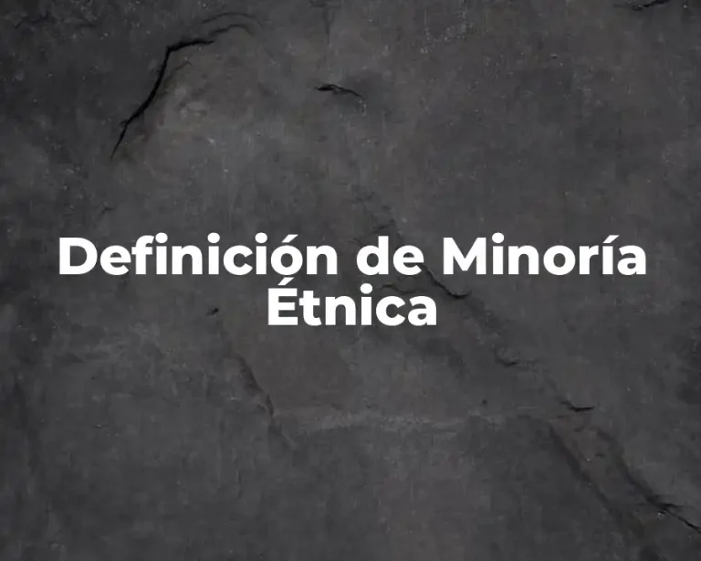Definición de Minoría Étnica