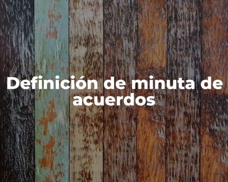 Definición de minuta de acuerdos