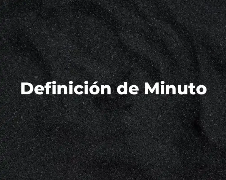 Definición de Minuto