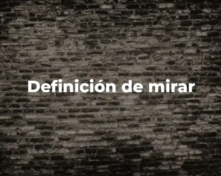 Definición de mirar