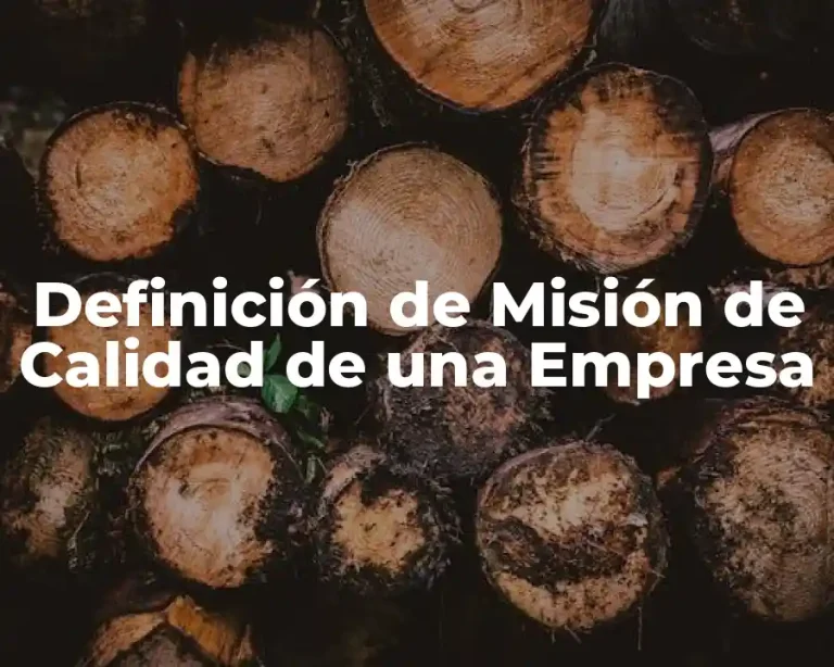 Definición de Misión de Calidad de una Empresa