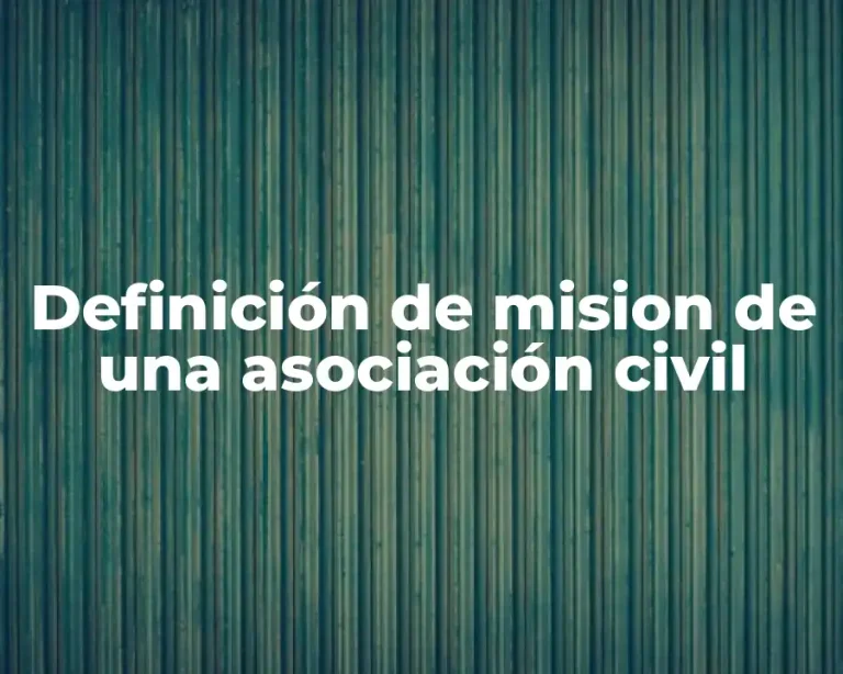 Definición de mision de una asociación civil