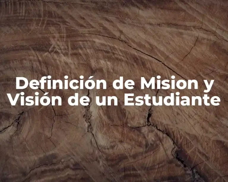 Definición de Mision y Visión de un Estudiante