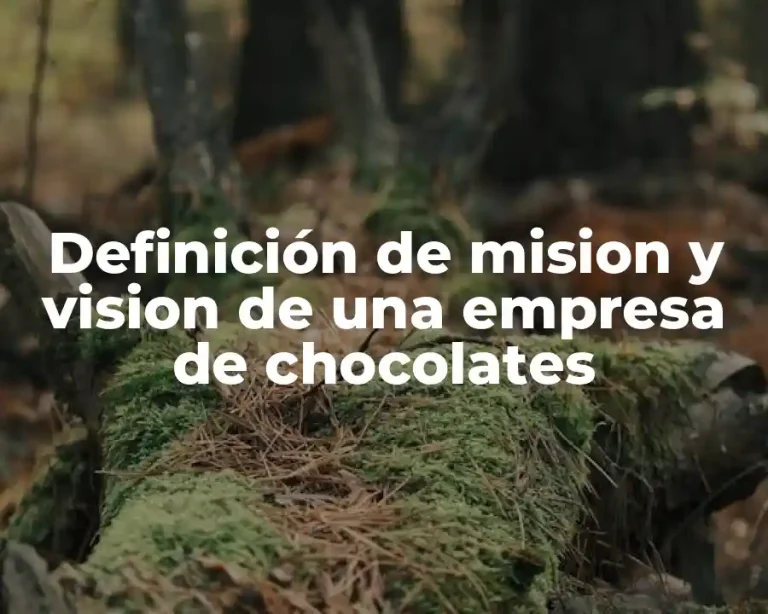 Definición de mision y vision de una empresa de chocolates