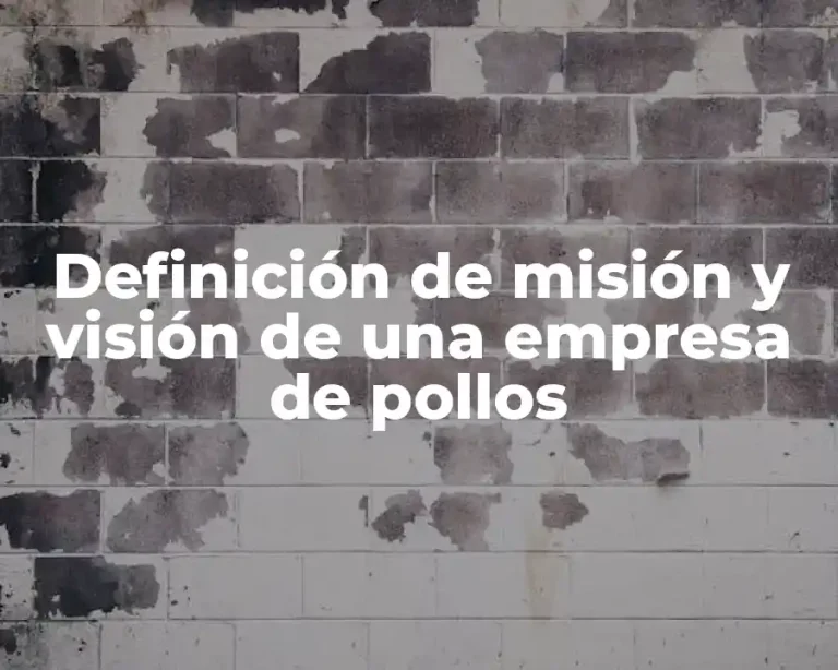 Definición de misión y visión de una empresa de pollos