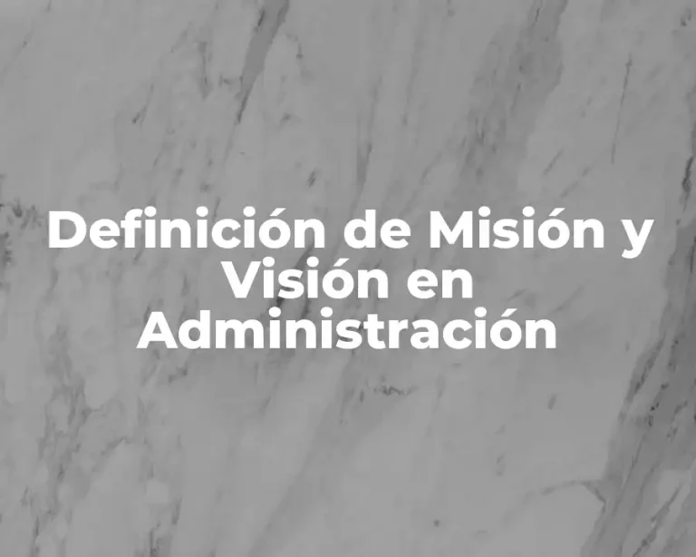 Definición de Misión y Visión en Administración
