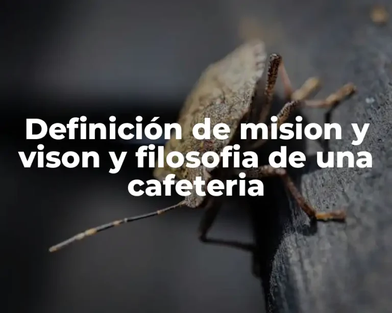 Definición de mision y vison y filosofia de una cafeteria