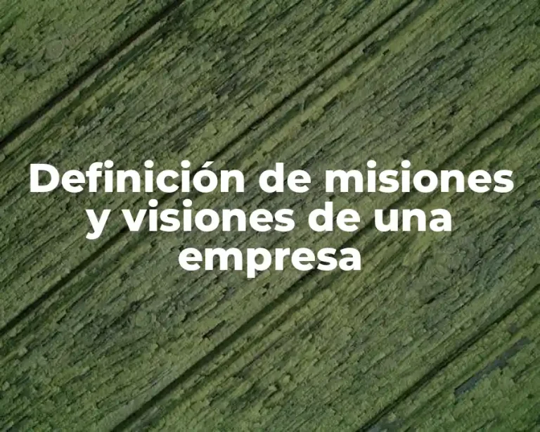 Definición de misiones y visiones de una empresa