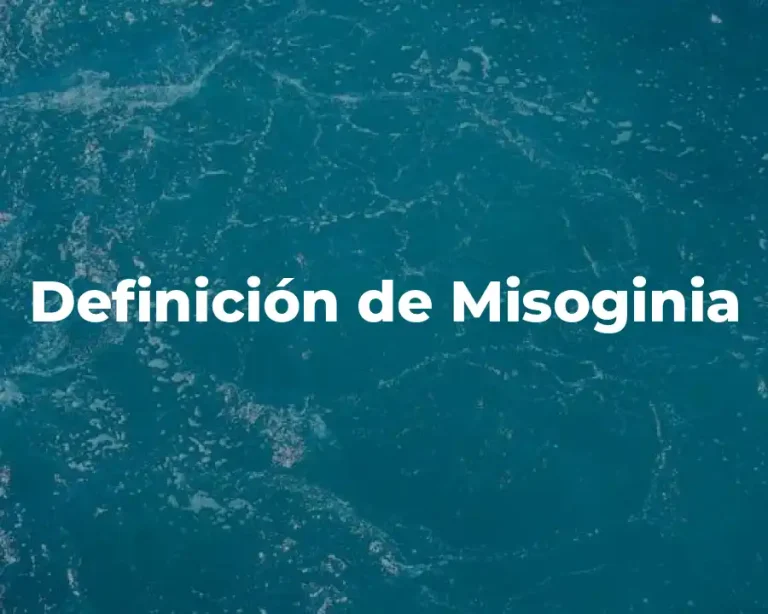 Definición de Misoginia