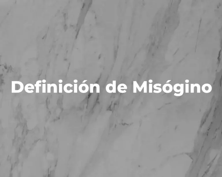 Definición de Misógino
