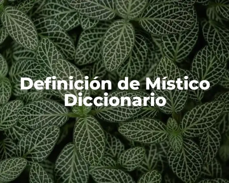Definición de Místico Diccionario