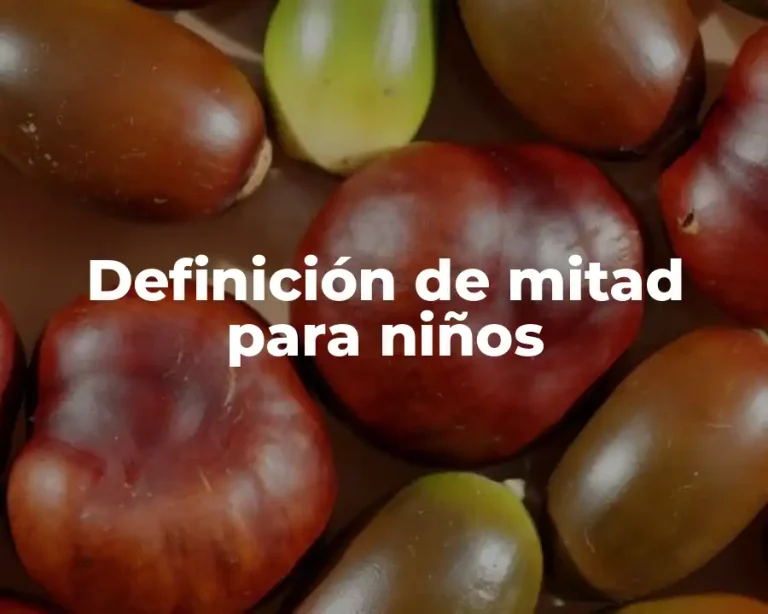 Definición de mitad para niños