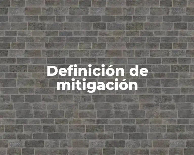 Definición de mitigación