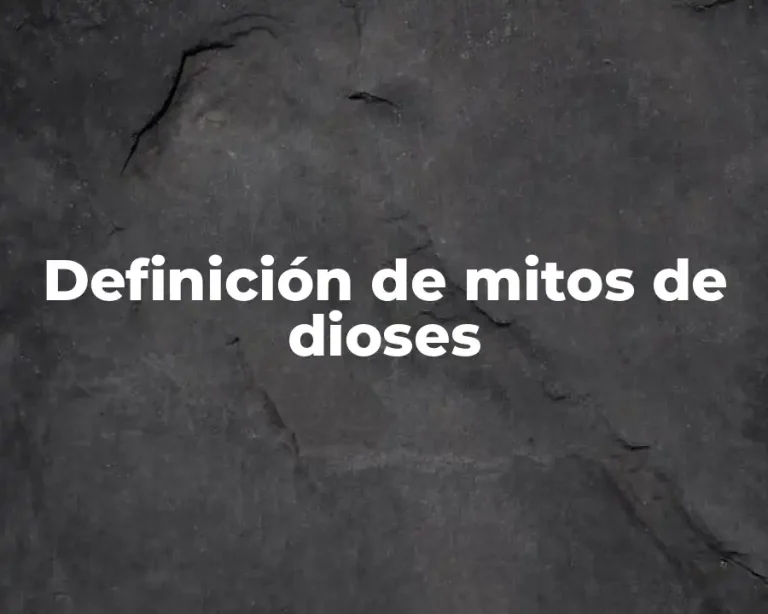 Definición de mitos de dioses