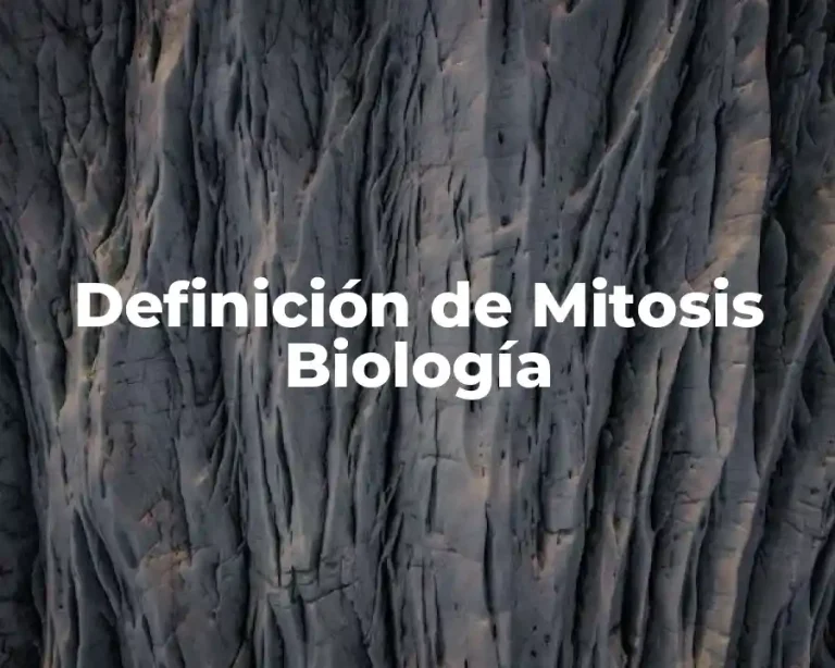 Definición de Mitosis Biología