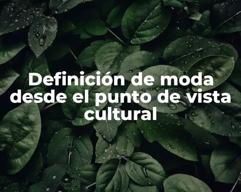 Definición de moda desde el punto de vista cultural
