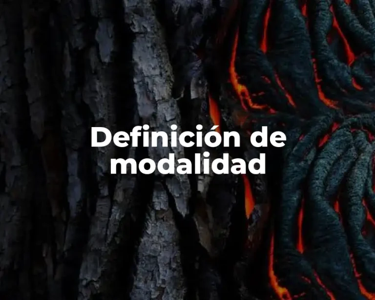 Definición de modalidad