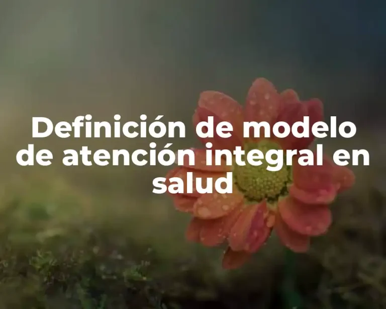 Definición de modelo de atención integral en salud