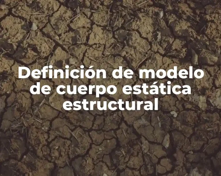 Definición de modelo de cuerpo estática estructural