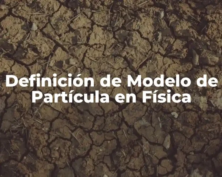 Definición de Modelo de Partícula en Física