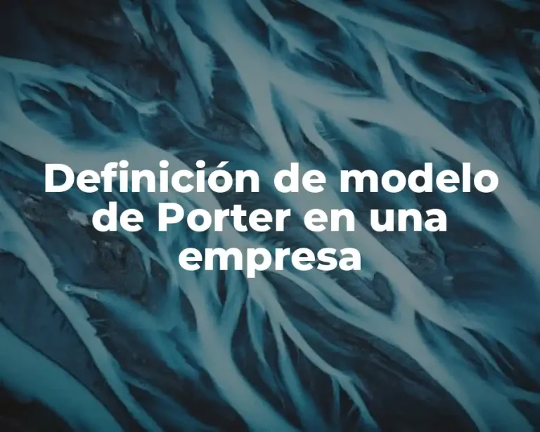 Definición de modelo de Porter en una empresa
