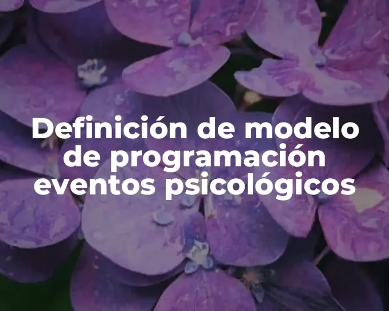 Definición de modelo de programación eventos psicológicos