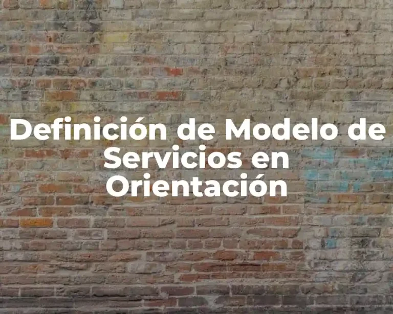 Definición de Modelo de Servicios en Orientación