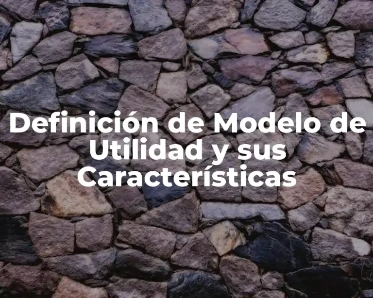 Definición de Modelo de Utilidad y sus Características