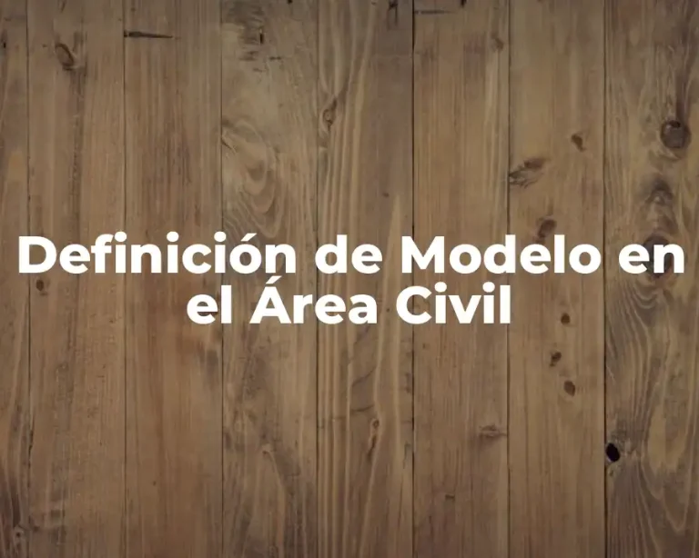 Definición de Modelo en el Área Civil